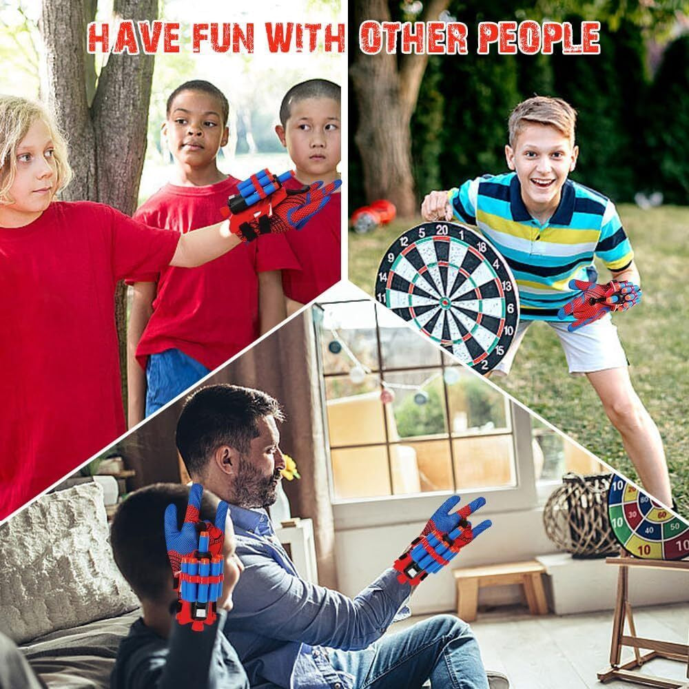 Spider-Man Glove Cosplay Web Shooter Toy Set for Children (2-Pack)