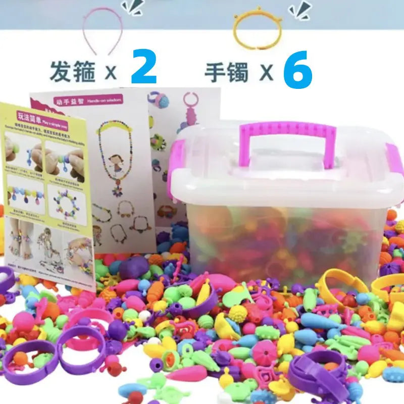 Creative Pop Beads Playset for Kids
