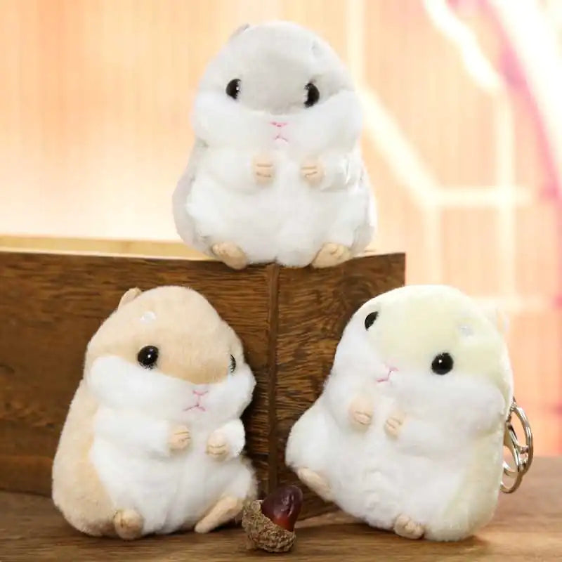 Charming Hamster Keychain Plushie