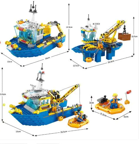 Deep Sea Explorer Ship Building Block Set for Kids