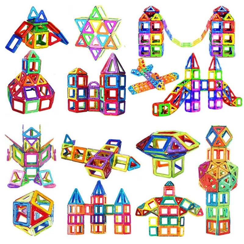 Magnetic Building Tiles Set – Colorful STEM Blocks for Kids