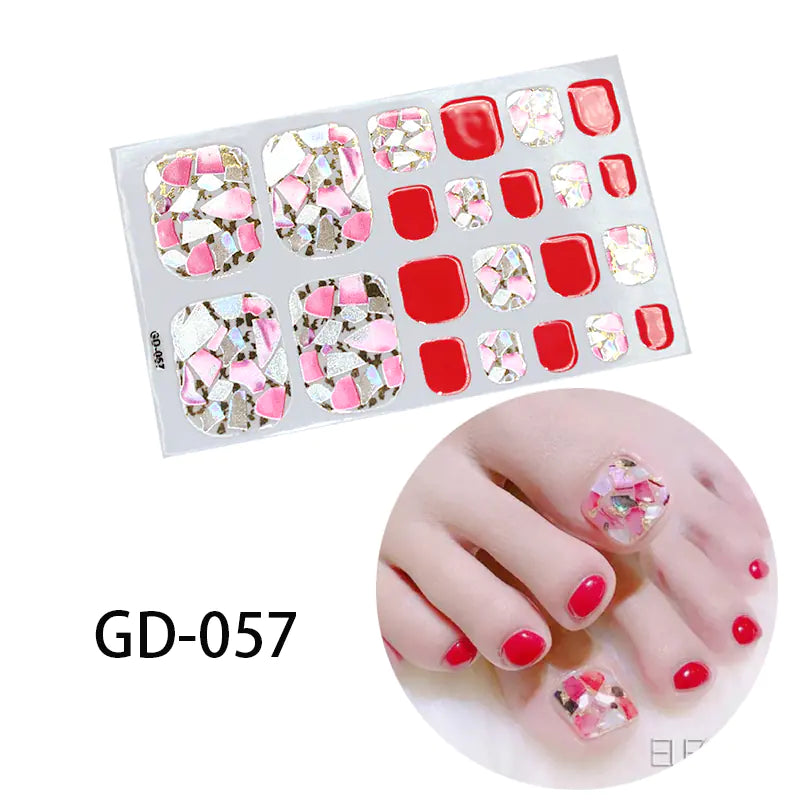 French Foot Nail Art Stickers