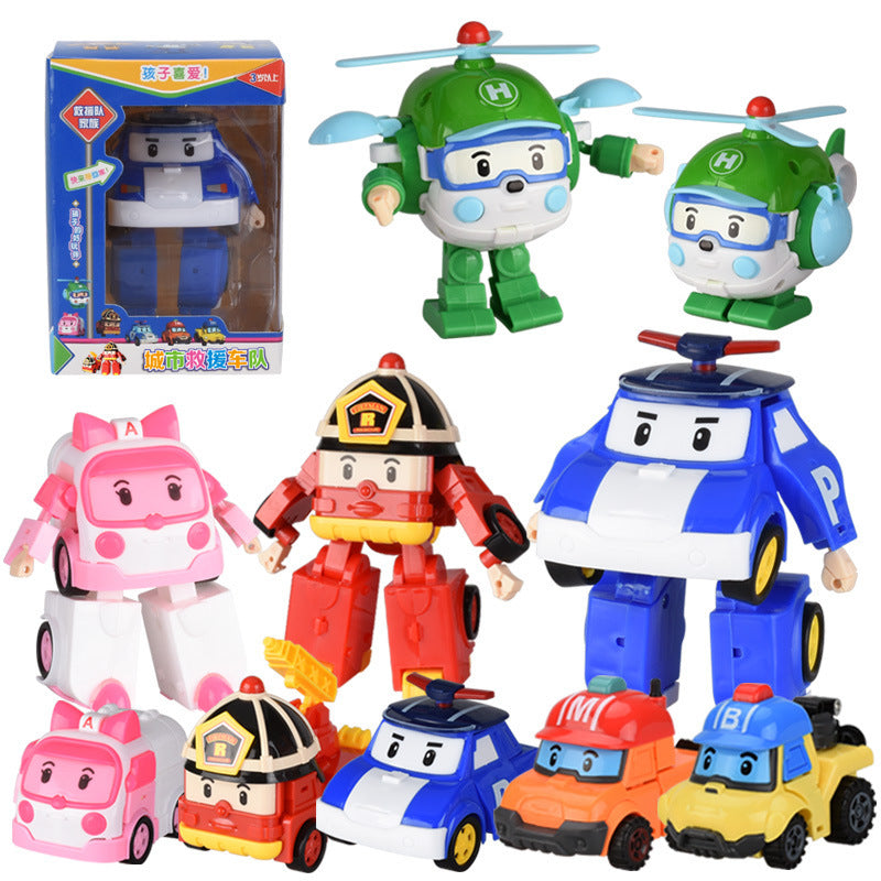 Transforming Rescue Vehicle Robot Toys
