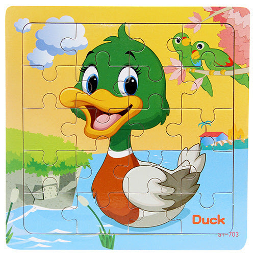 Wooden Animals Jigsaw Puzzle Set for Kids