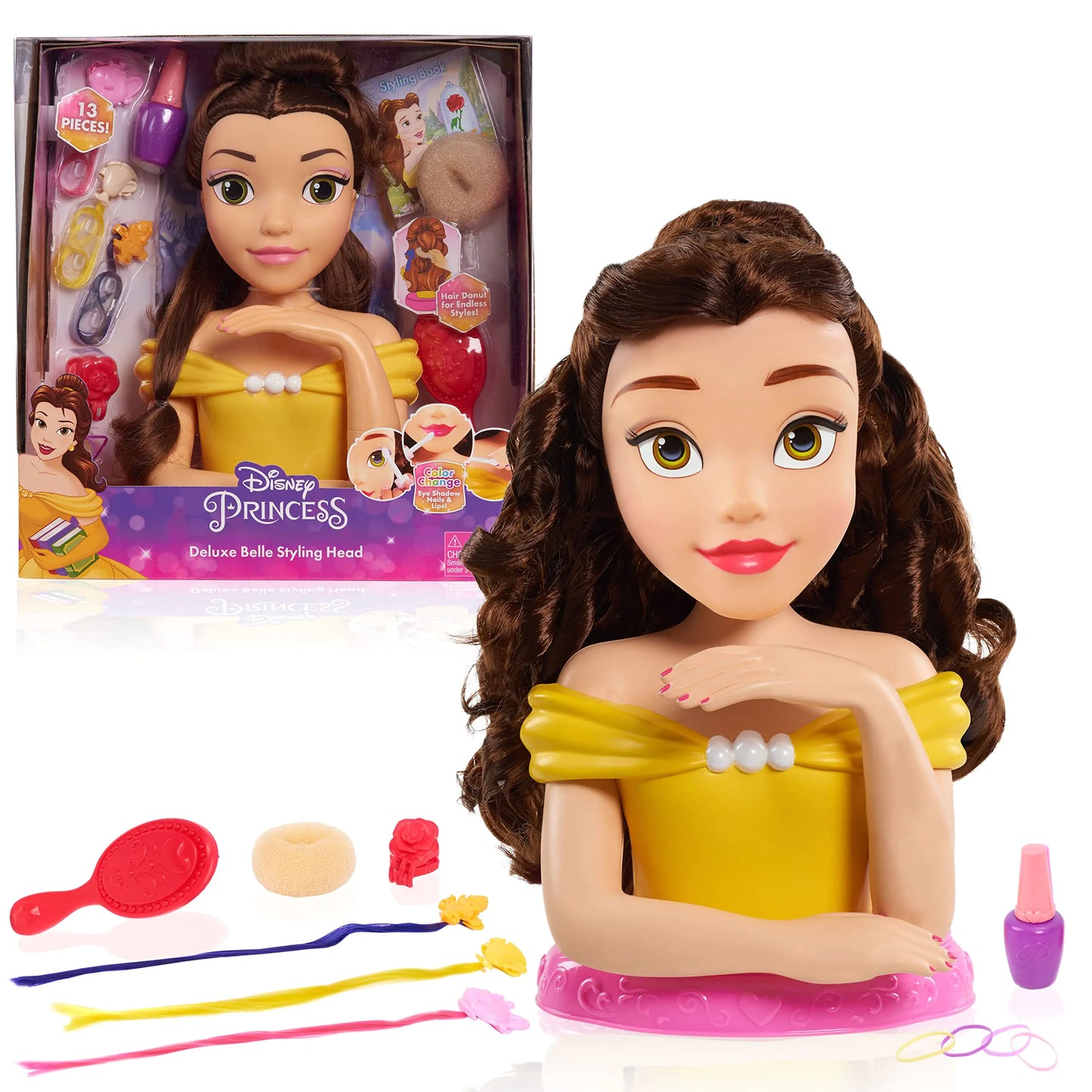 Disney Princess Belle 14" Hair Styling Set