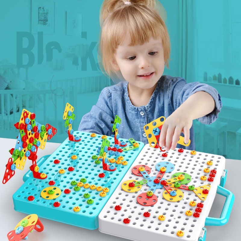 3D Drill Puzzle Building Set For Kids