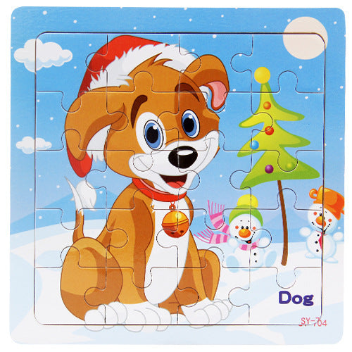 Wooden Animals Jigsaw Puzzle Set for Kids
