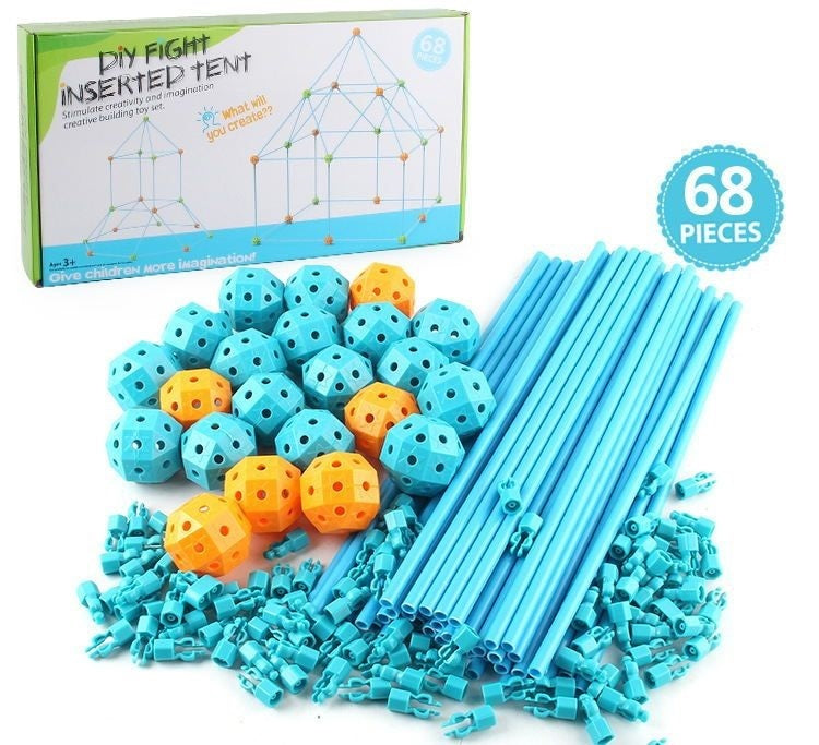 DIY 3D Construction Fort Building Castles Tents For Kids