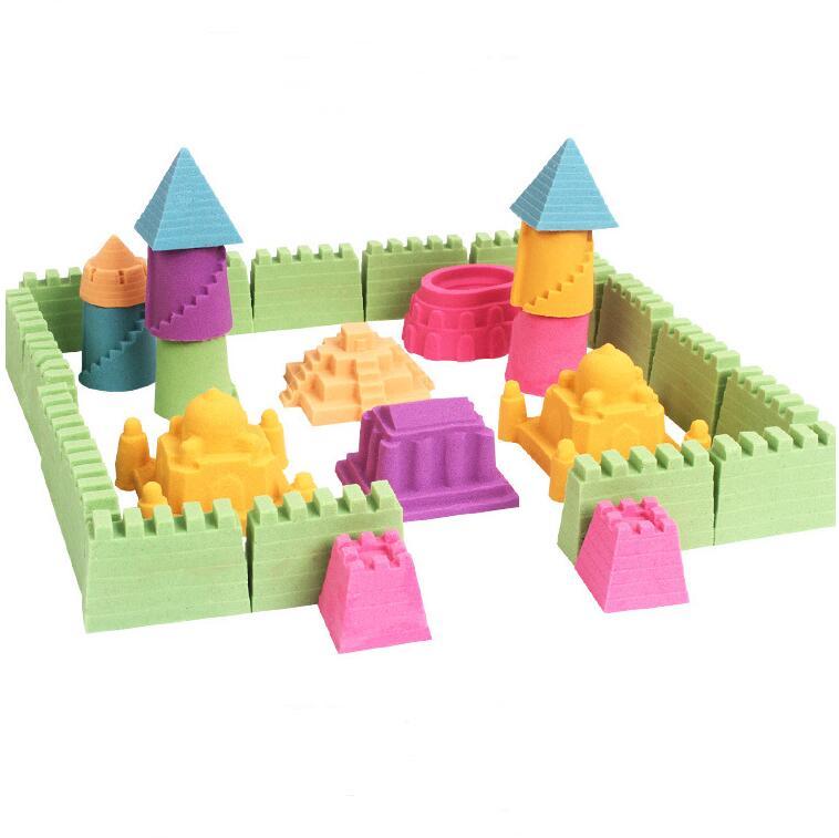 Colorful Magic Kinetic Sand Castle Play Set for Kids
