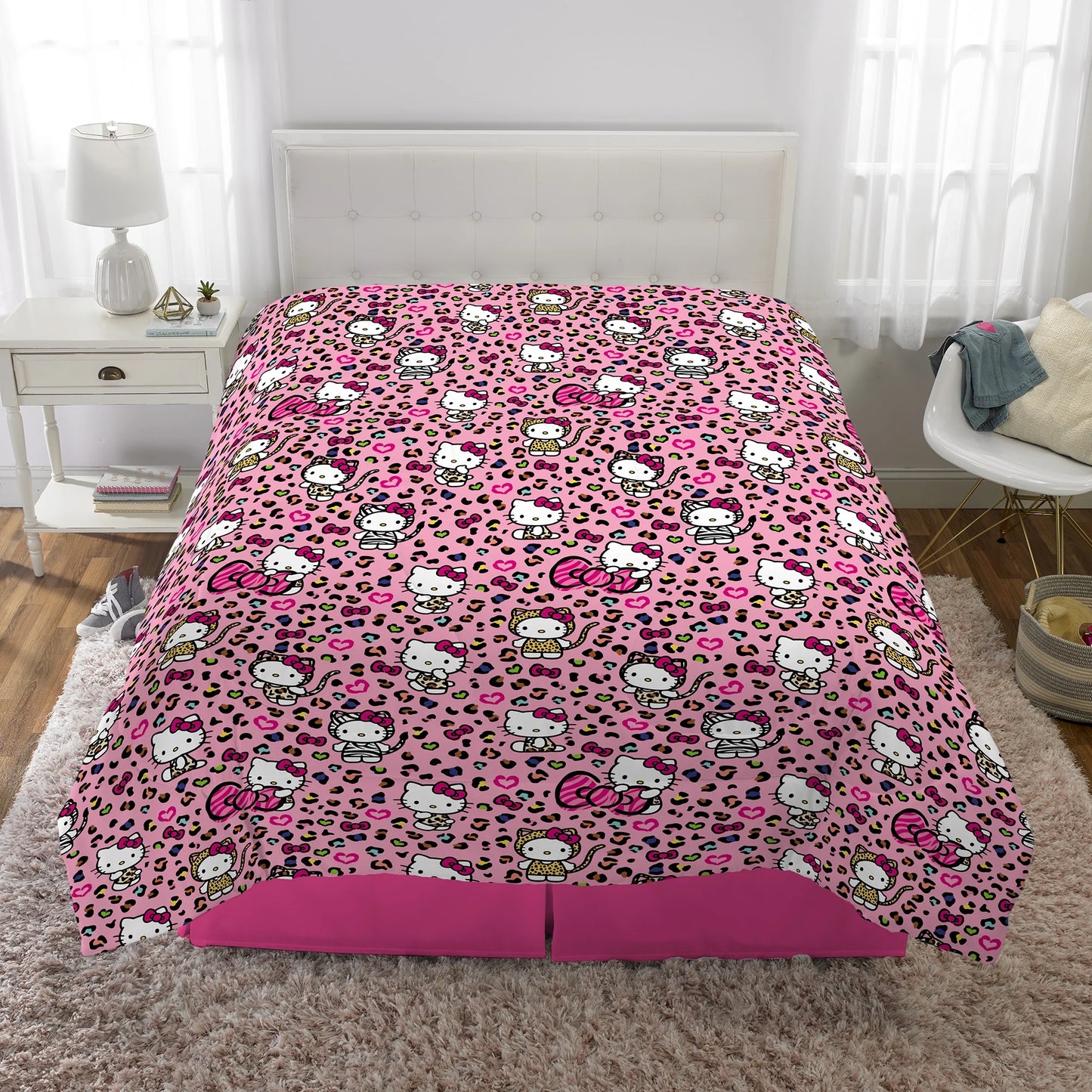 2-Piece Reversible Comforter Set for Twin/Full Beds, Pink, Sanrio