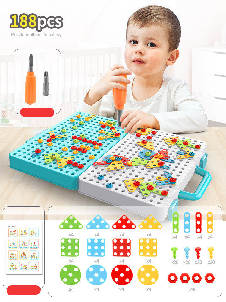 3D Drill Puzzle Building Set For Kids