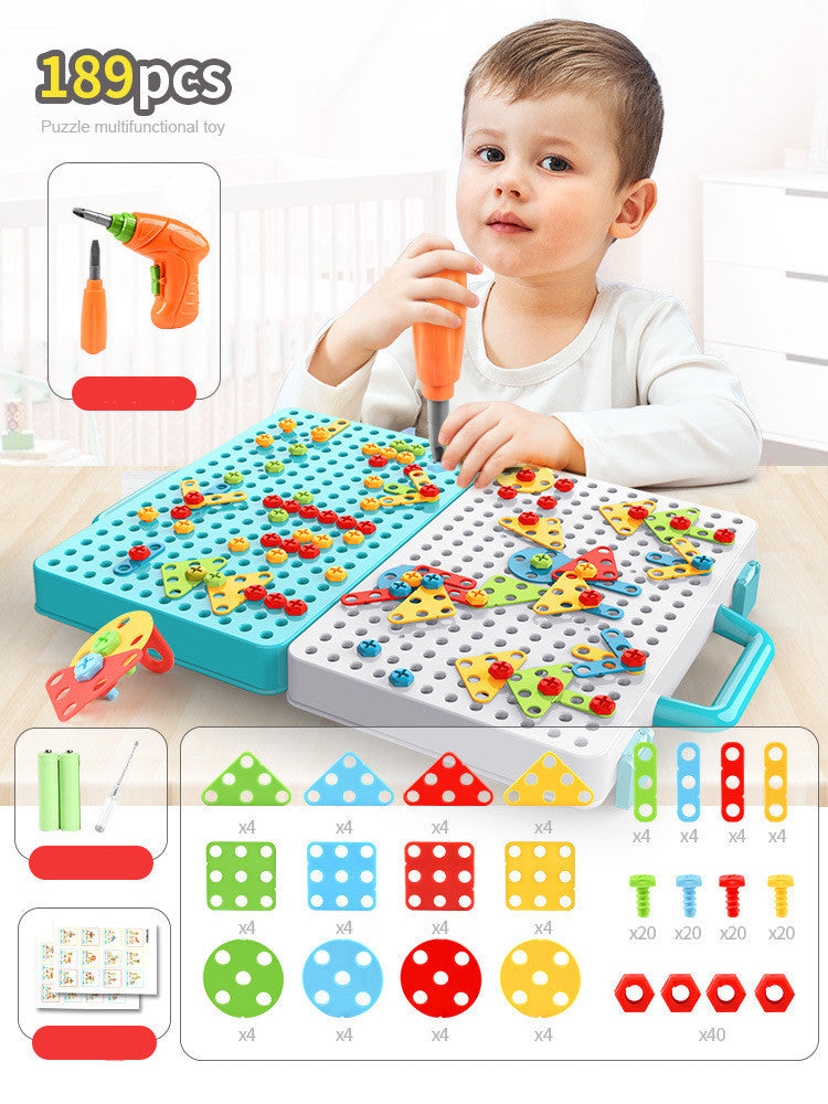 3D Drill Puzzle Building Set For Kids