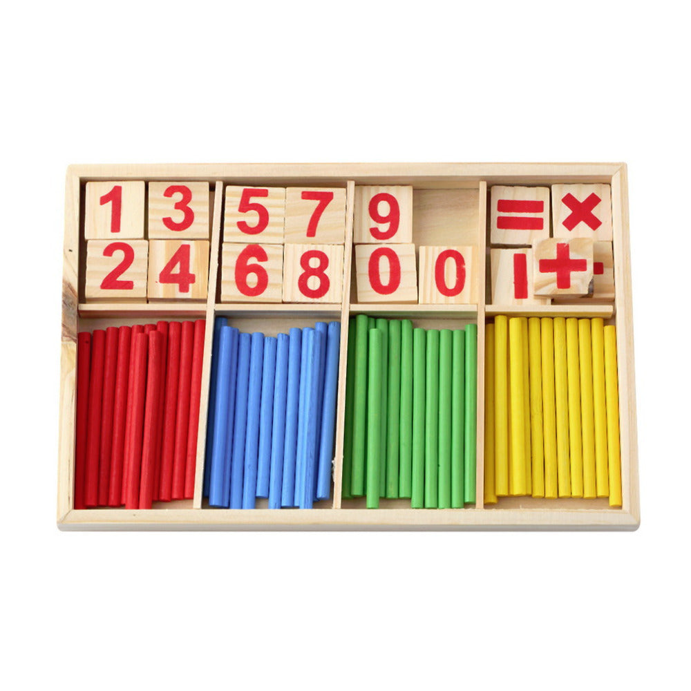 Montessori Math Manipulatives Wooden Counting Sticks for Kids