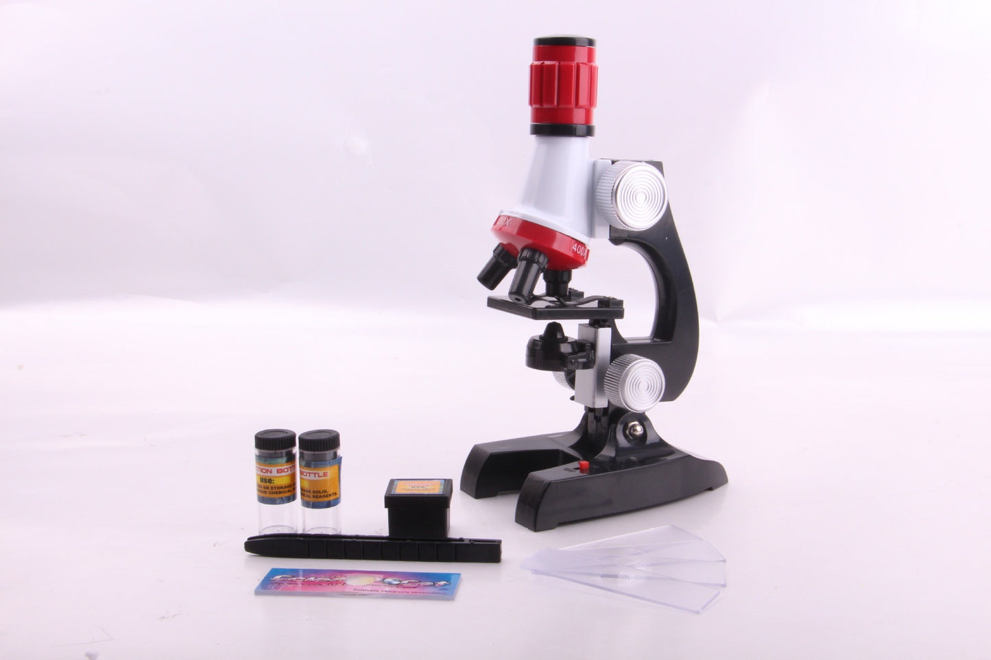 Kids Science Microscope with Slides & Tools Kit