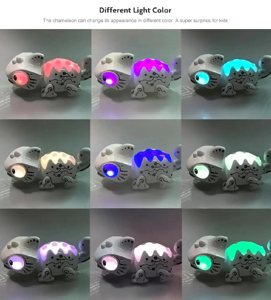 RC Chameleon Toy with Flashing Lights & Tongue Catch