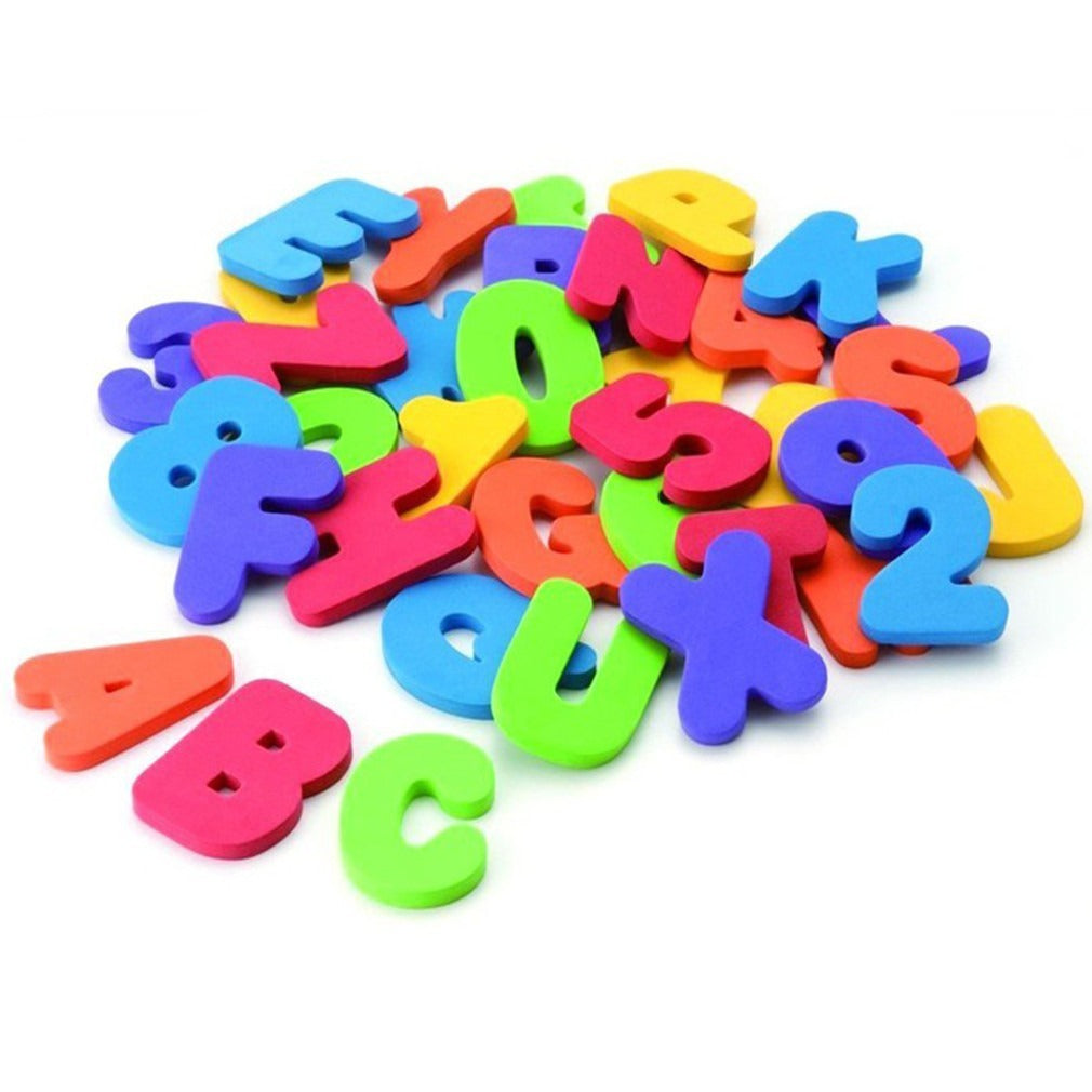 Colorful Alphabet & Number Bath Toys – Stick & Learn in the Tub!