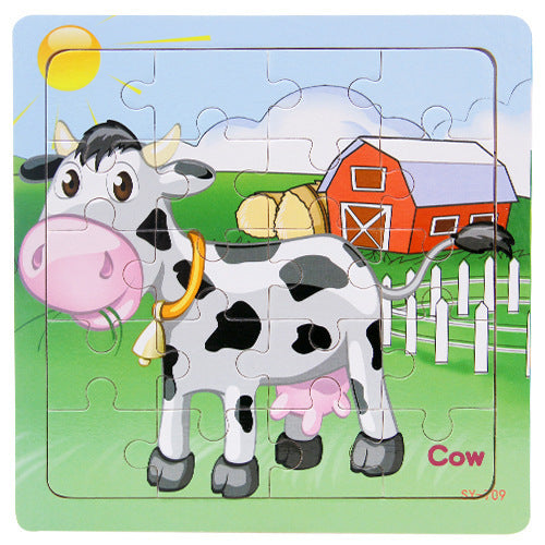 Wooden Animals Jigsaw Puzzle Set for Kids