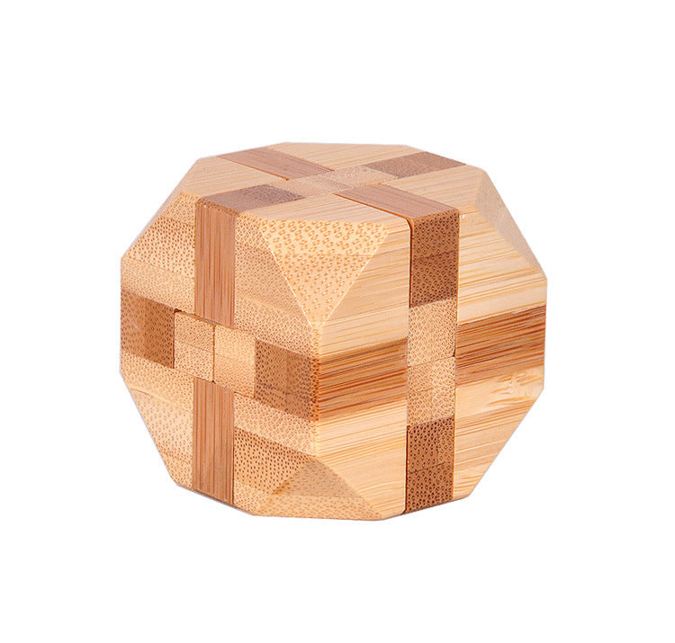 Wooden 3D Brain Teaser Puzzle Set - for Kids & Adults