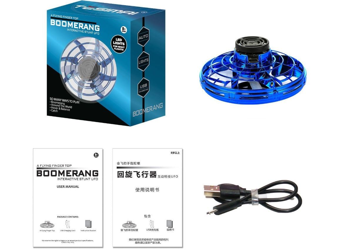 Flying Spinner Ball with LED Lights – Rechargeable Hover Toy