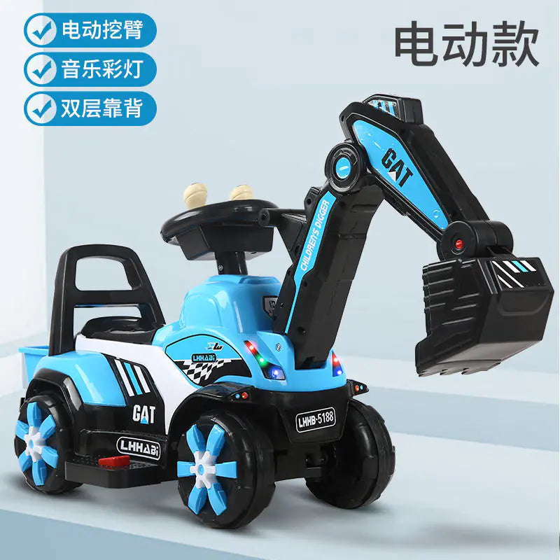Tiny Tots Electric Excavator Toy