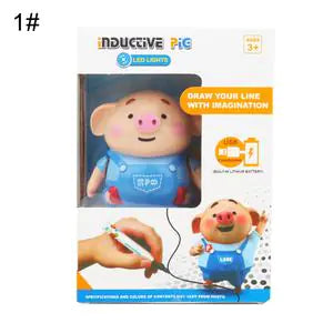 Smart Pig Robot Toy – Light, Music & Line Follow Fun