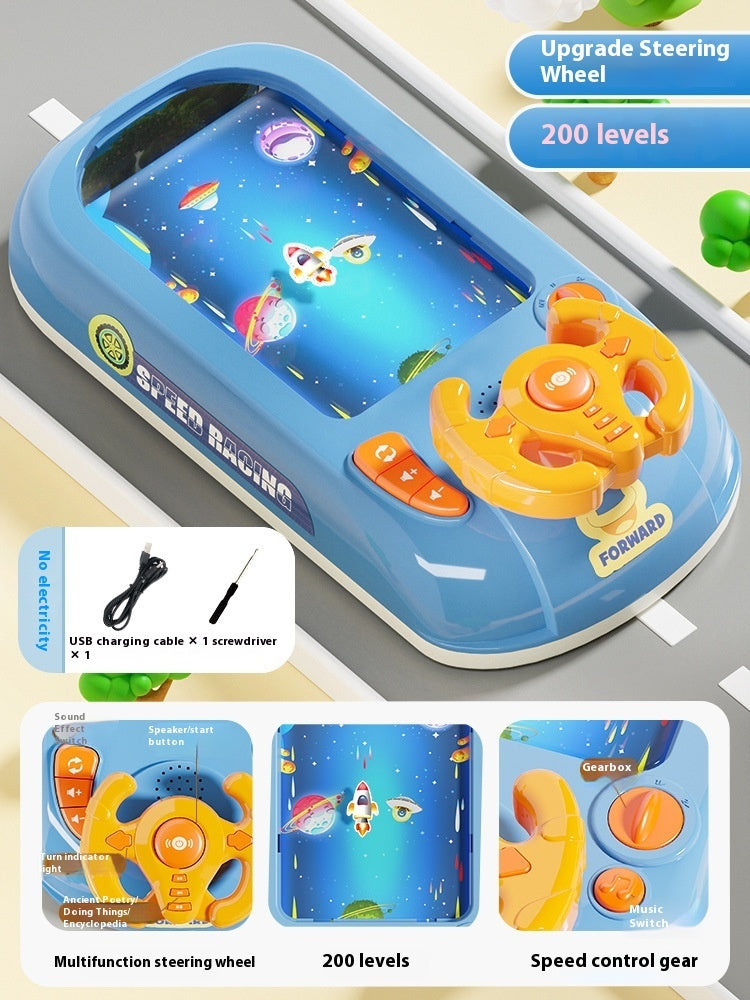 Kids Steering Wheel Game Toy - Racing & Space Adventure Simulator