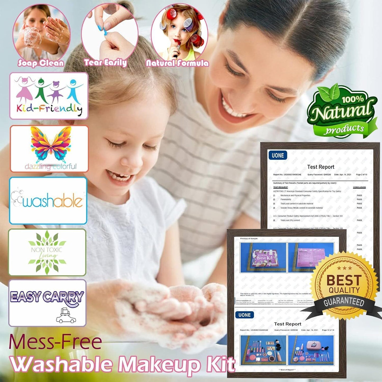 Washable Makeup Kit for Girls - Complete Makeup Set for Kids