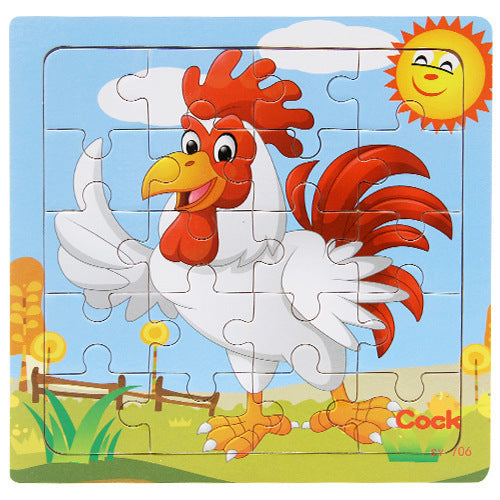 Wooden Animals Jigsaw Puzzle Set for Kids