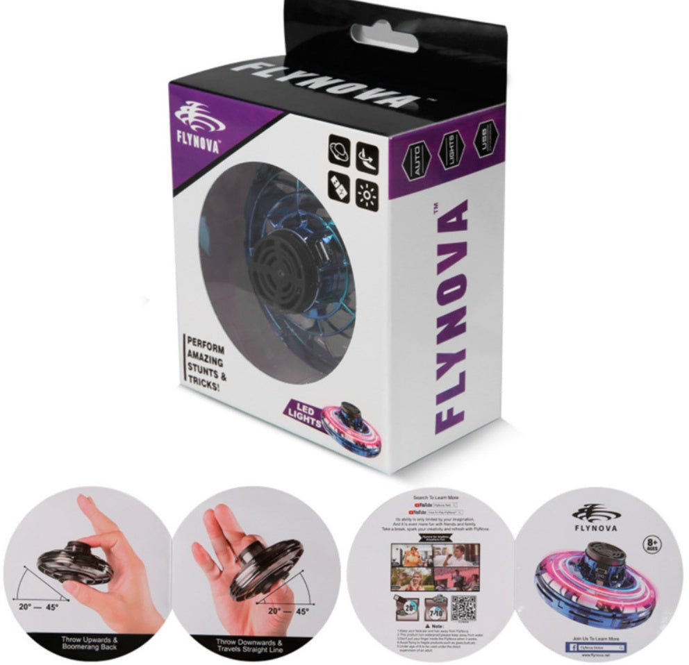 Flying Spinner Ball with LED Lights – Rechargeable Hover Toy