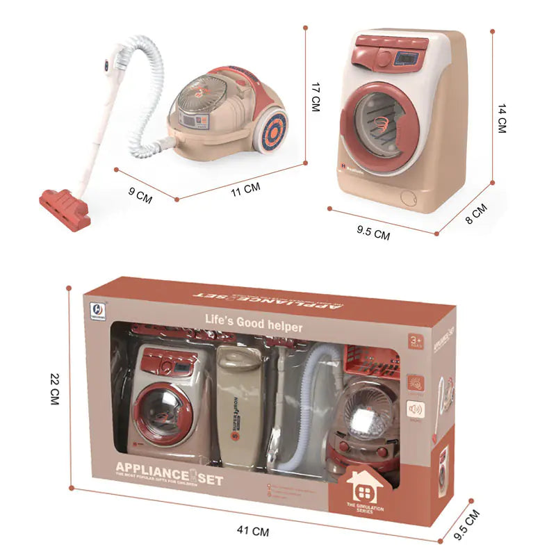 Kids' Kitchen Playset with Electric Washer