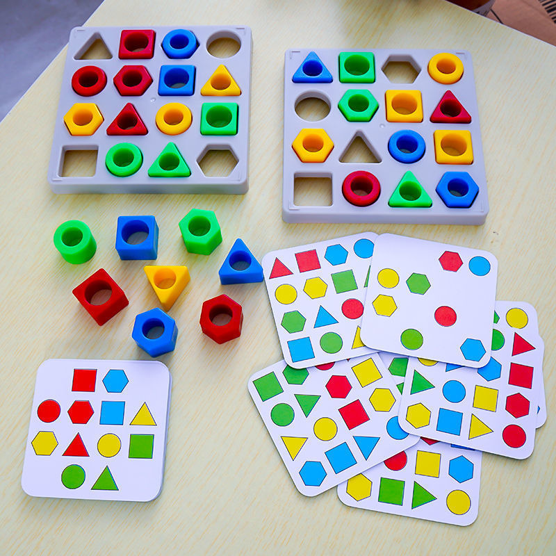 Shape Matching Puzzle Game with Cards and Bell