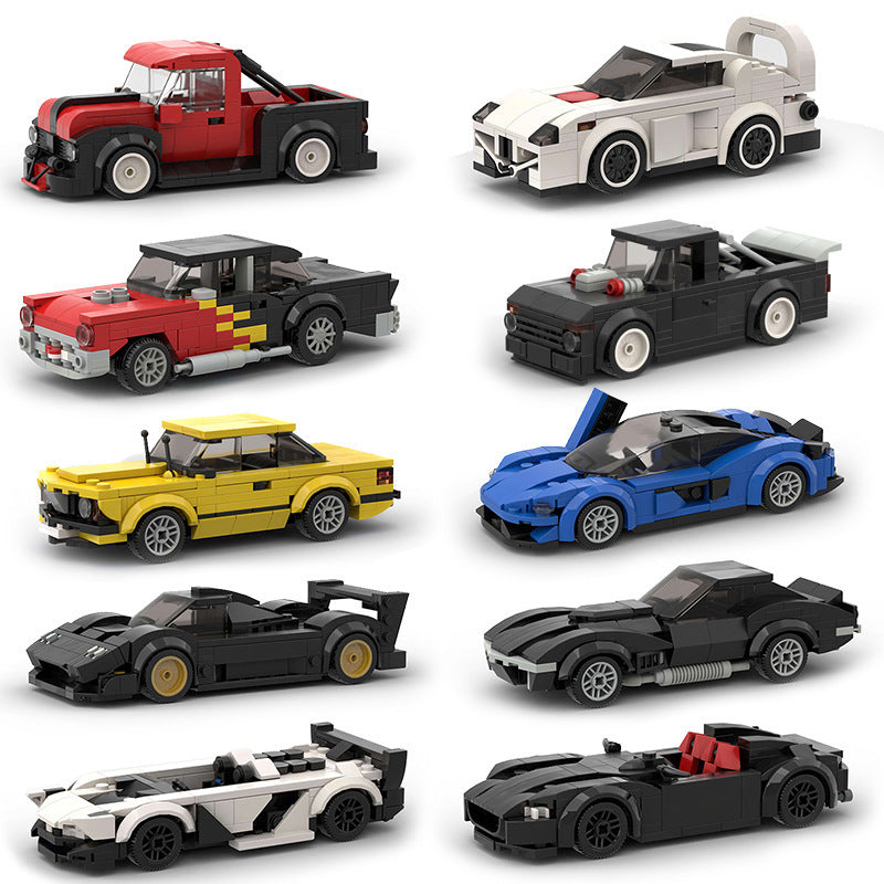 Small Particle Building Blocks Model Sports Car for Kids