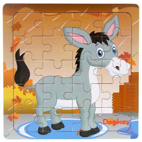 Wooden Animals Jigsaw Puzzle Set for Kids