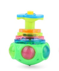 Spinning Music Top Toy with Lights for Kids