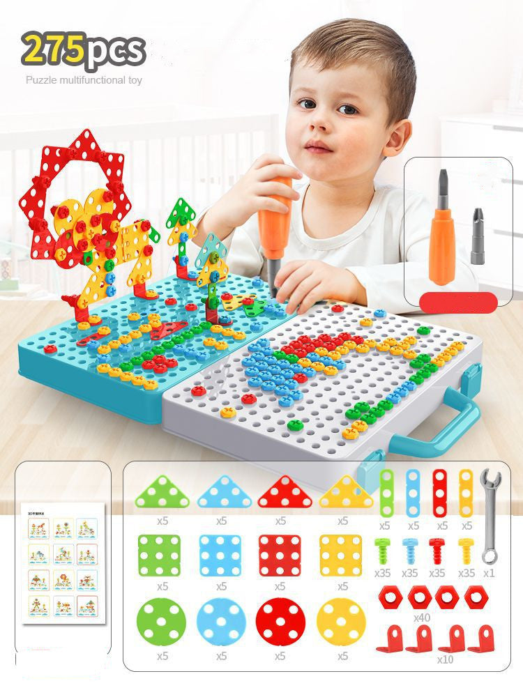 3D Drill Puzzle Building Set For Kids