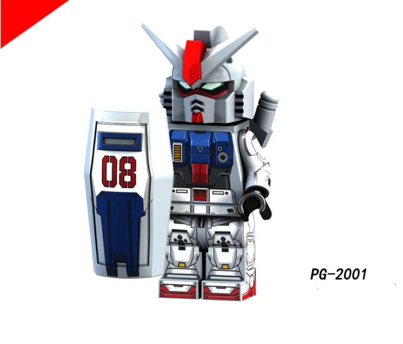 Gundam Robot Mini Figure with Shield for Kids