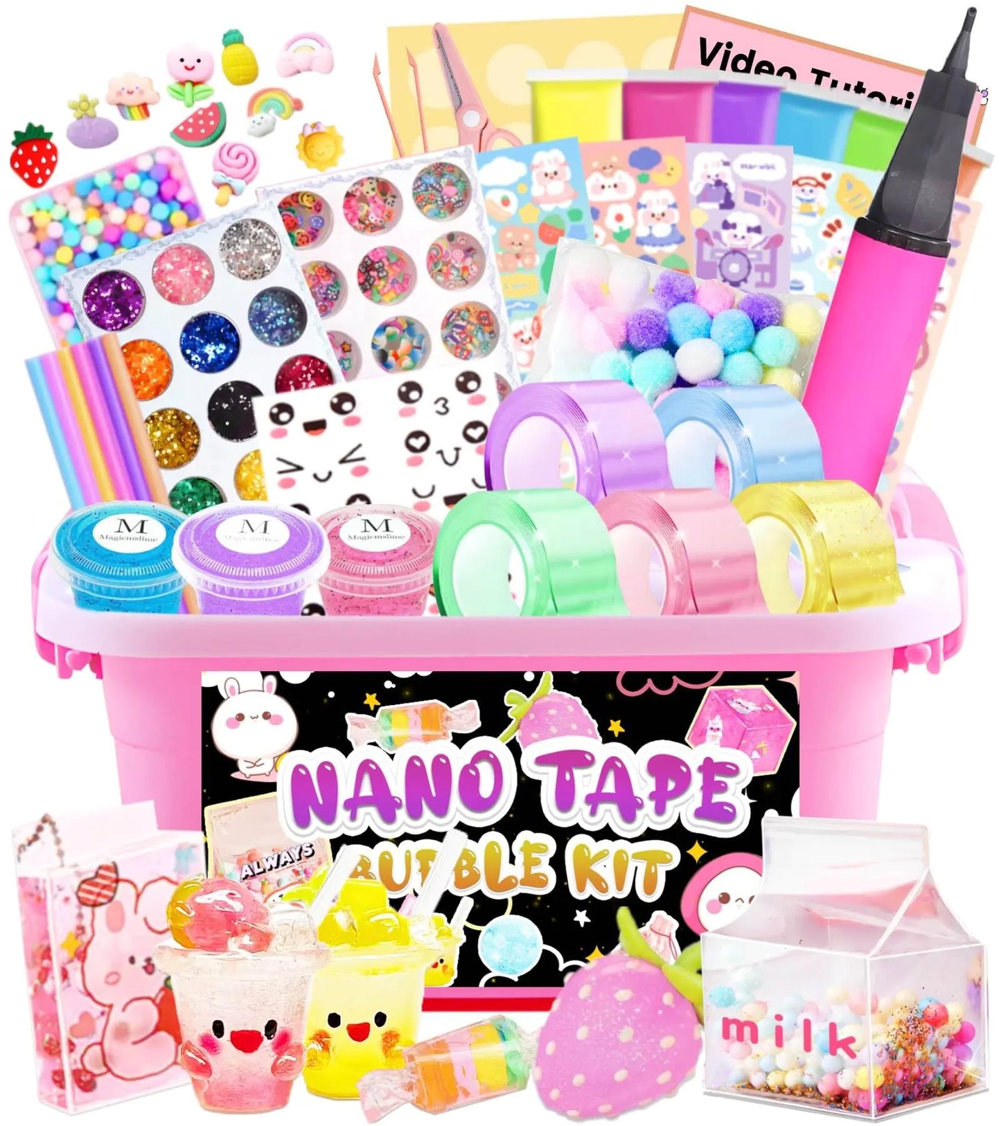 Ultimate Nano Tape Bubble Kit with 200+ DIY Accessories