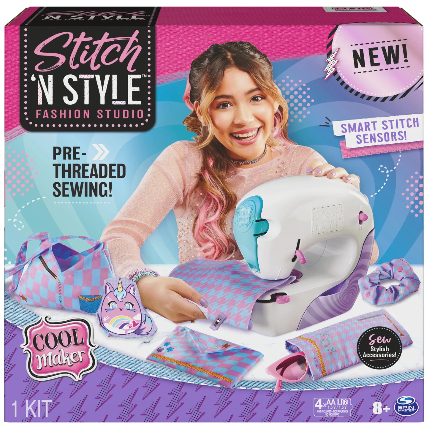 Stitch & Style Sewing Toy with Pre-Threaded Machine