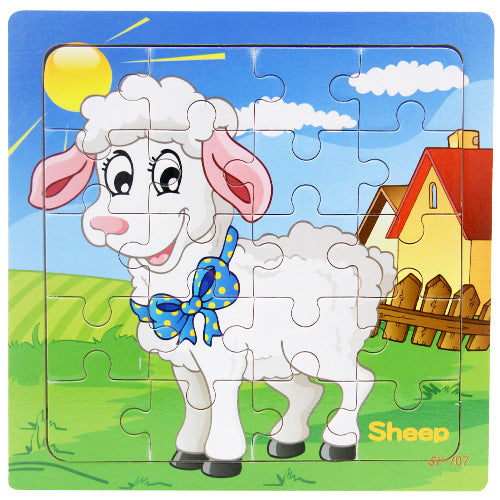 Wooden Animals Jigsaw Puzzle Set for Kids
