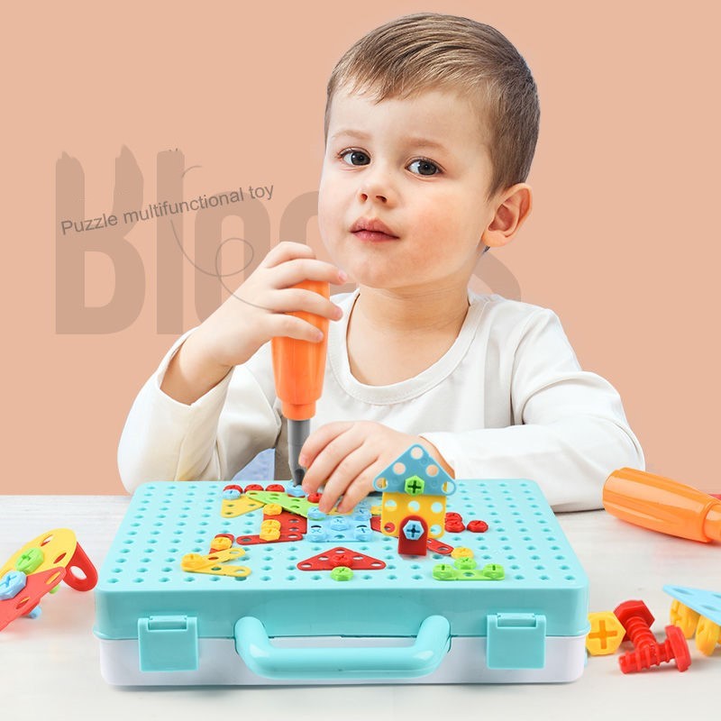 3D Drill Puzzle Building Set For Kids