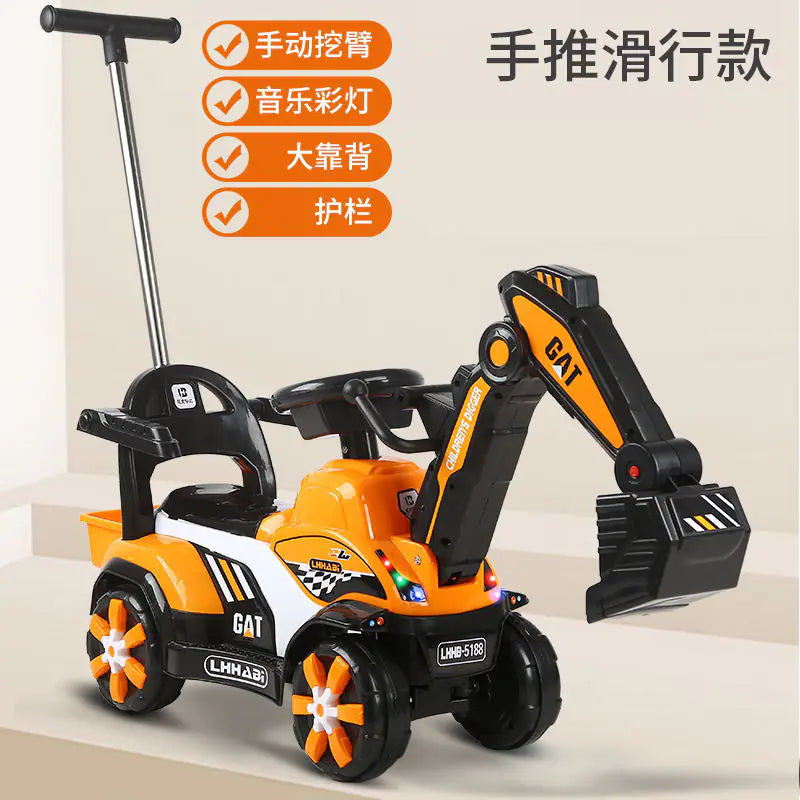 Tiny Tots Electric Excavator Toy