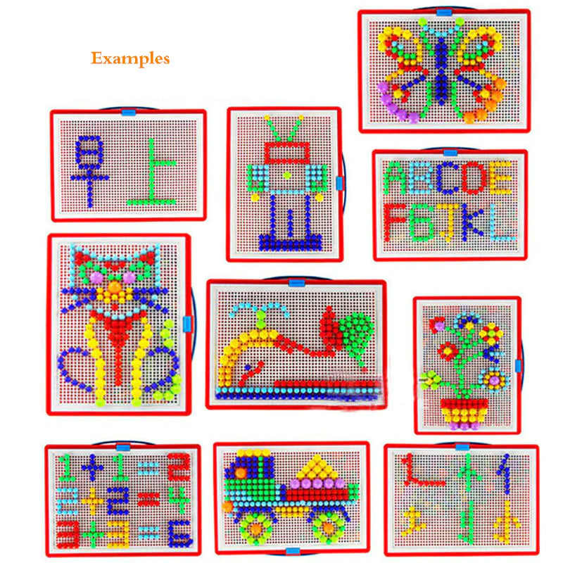 Creative Mushroom Peg Puzzle for Kids