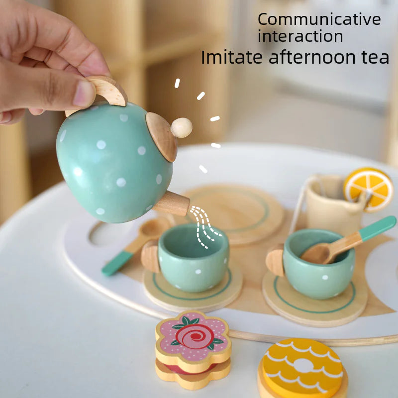 Charming Wooden Tea Party Set
