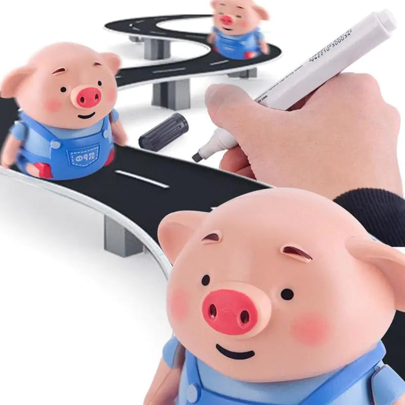 Smart Pig Robot Toy – Light, Music & Line Follow Fun