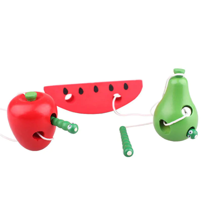 Playful Wooden Threading Toy - Skill Enhancer