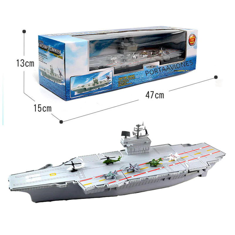 Aircraft Carrier Toy with Fighter Jets & Lights