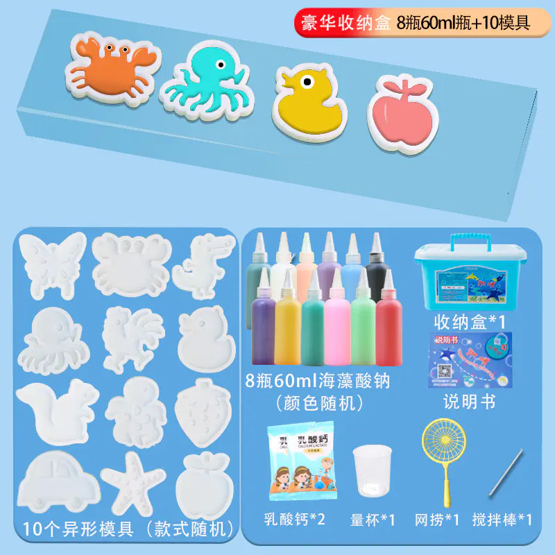 Sea Animal DIY Gel Toy Kit – 12 Bottles & 22 Molds