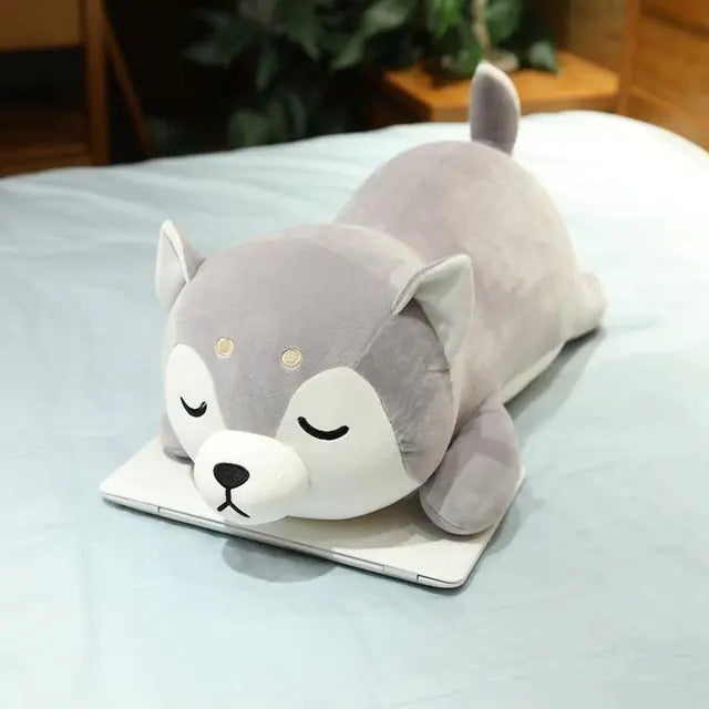 Cuddly Husky Pillow Plush for All Ages