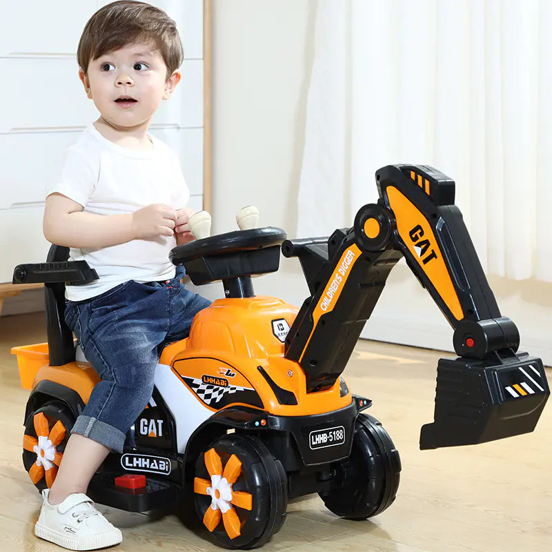 Tiny Tots Electric Excavator Toy