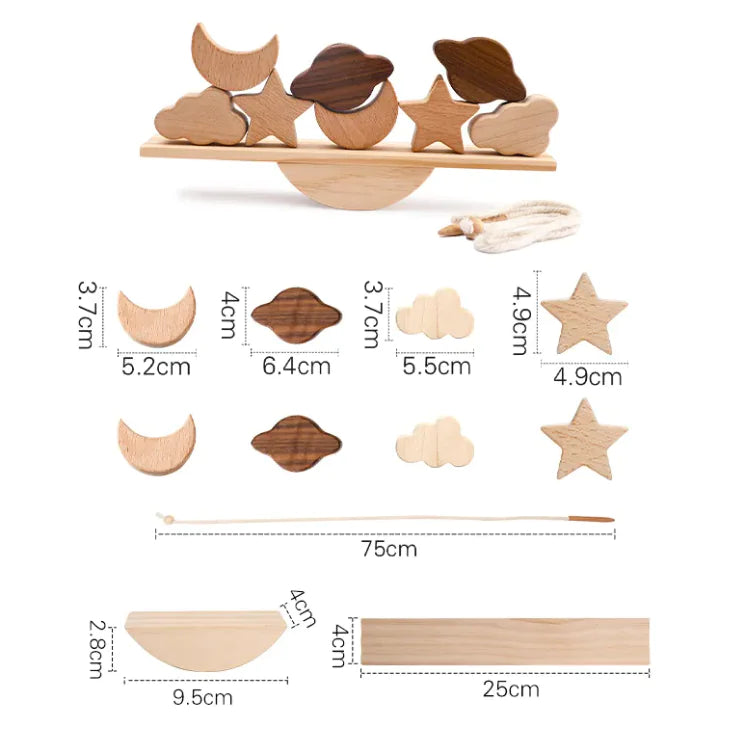 Wooden Animal Balancing Stacking Toy Set for Kids